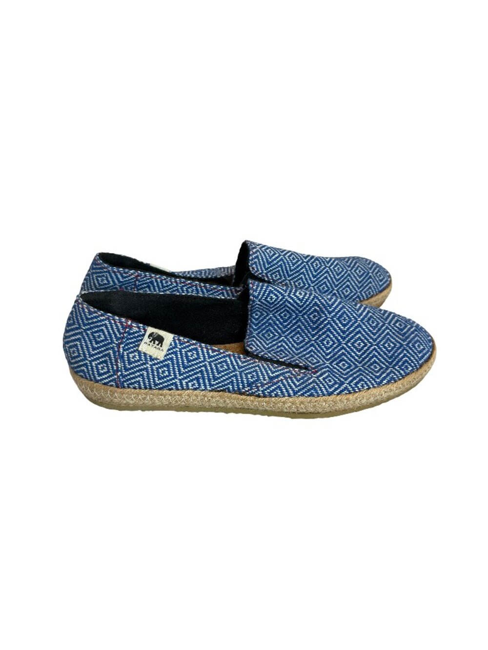 Patara Seeker Slip-On Shoes Taj Blue Geometric Print Espadrille Flats Size 8